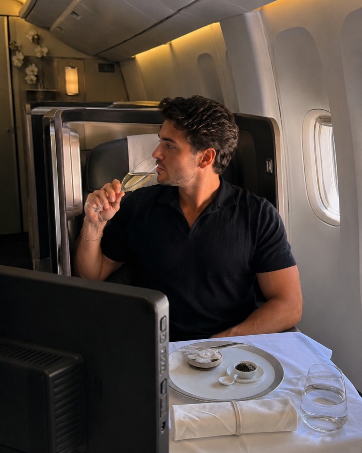 First class champagne and caviar