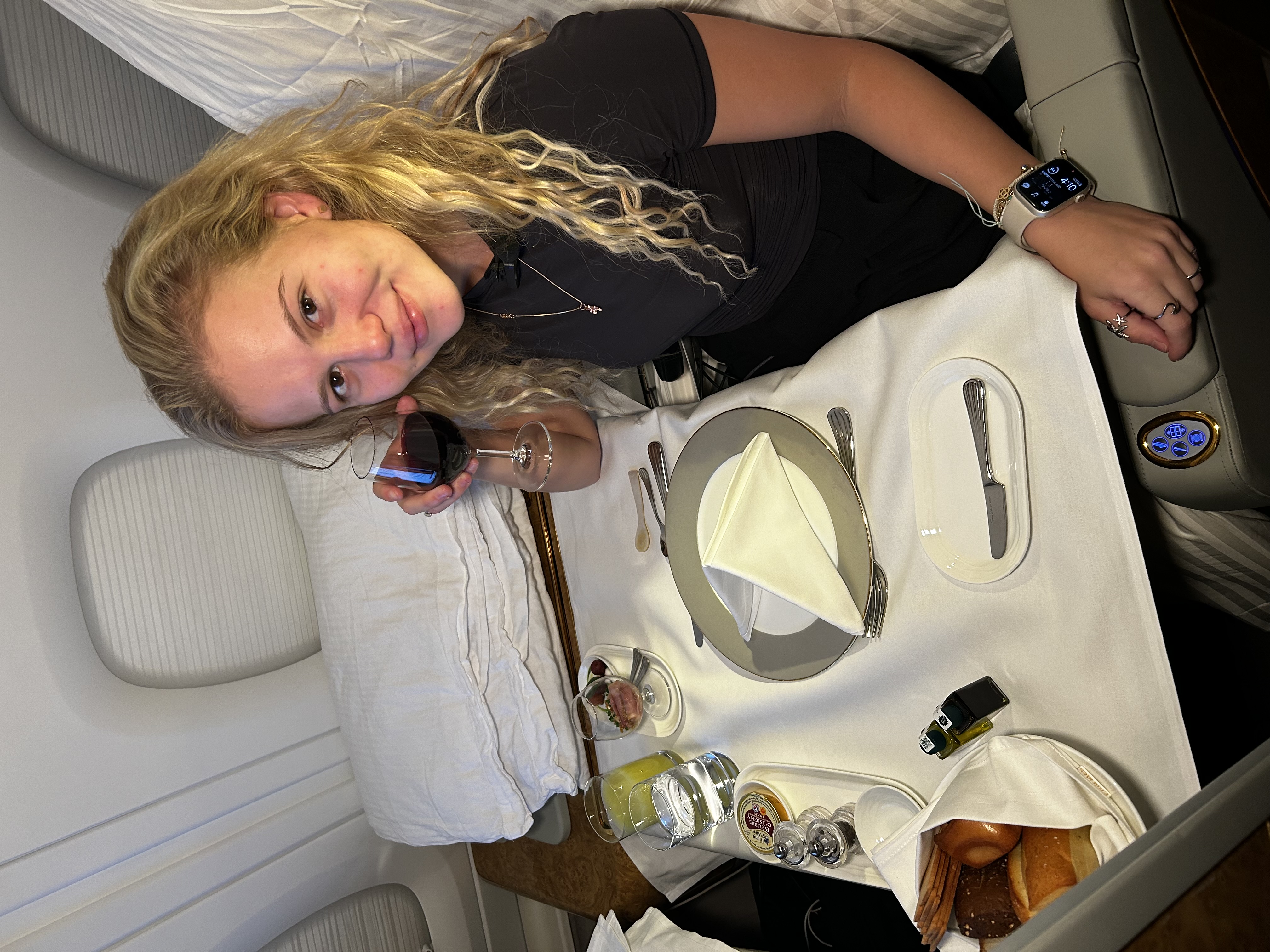 Teddy in Emirates First Class