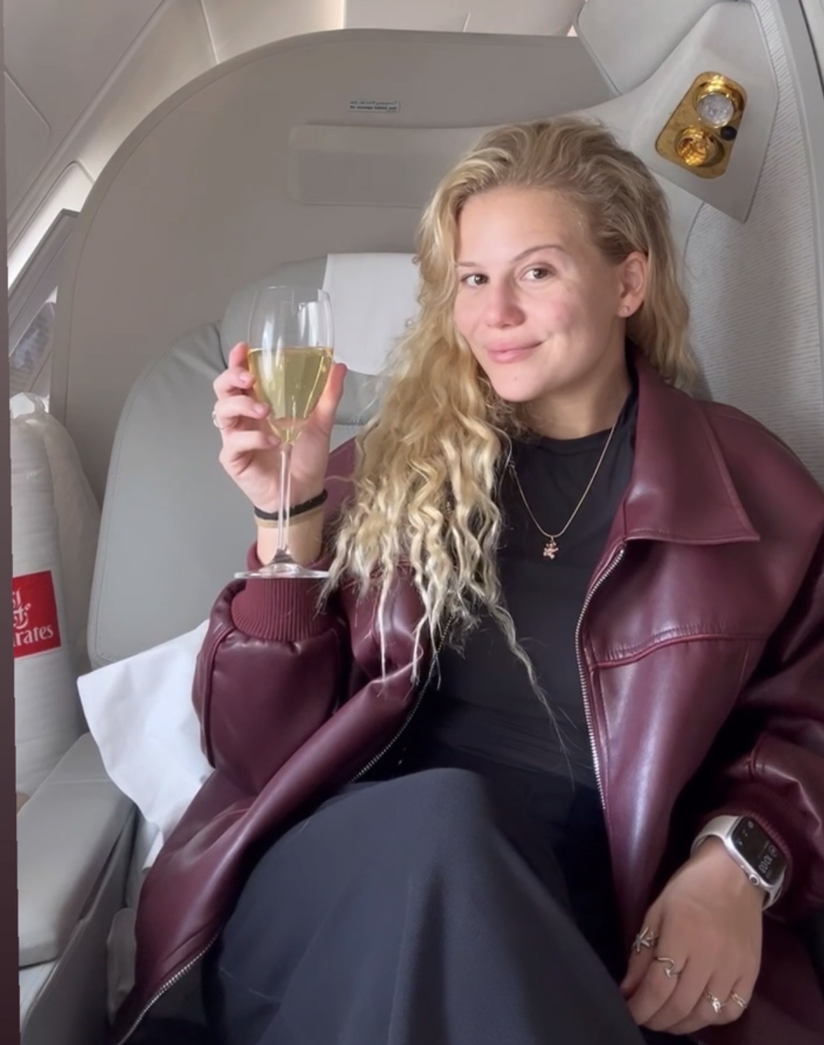 Teddy in Emirates First Class
